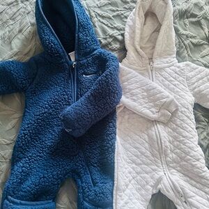 Polo by Ralph Lauren Blue and White Kids Footies